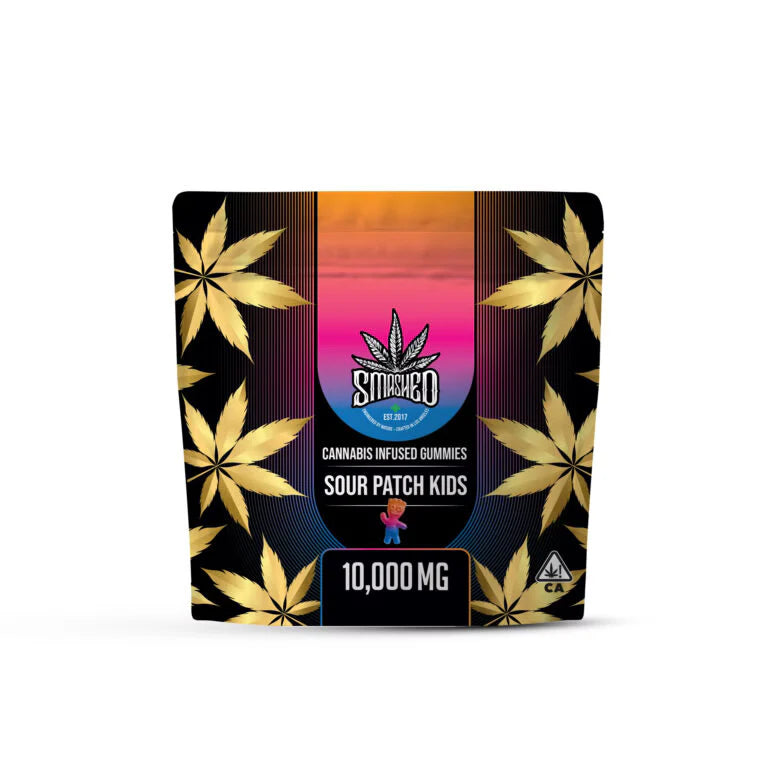 Sour Smashers vs Watermelon Slices Cannabis Infused Gummies 20pk 10000mg THC (SMASHED)