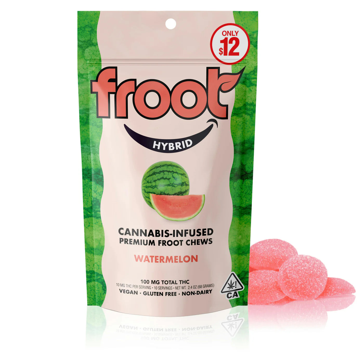 Watermelon Gummies 100mg THC (Froot)