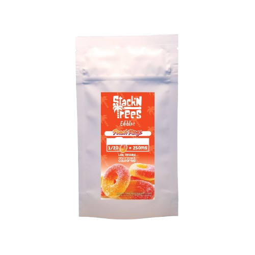 Peach Rings Cannabis Infused Gummies 2400mg THC (Stack n Trees)