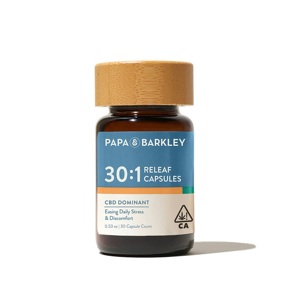 Releaf Capsules 30:1 CBD:THC (Papa & Barkley)