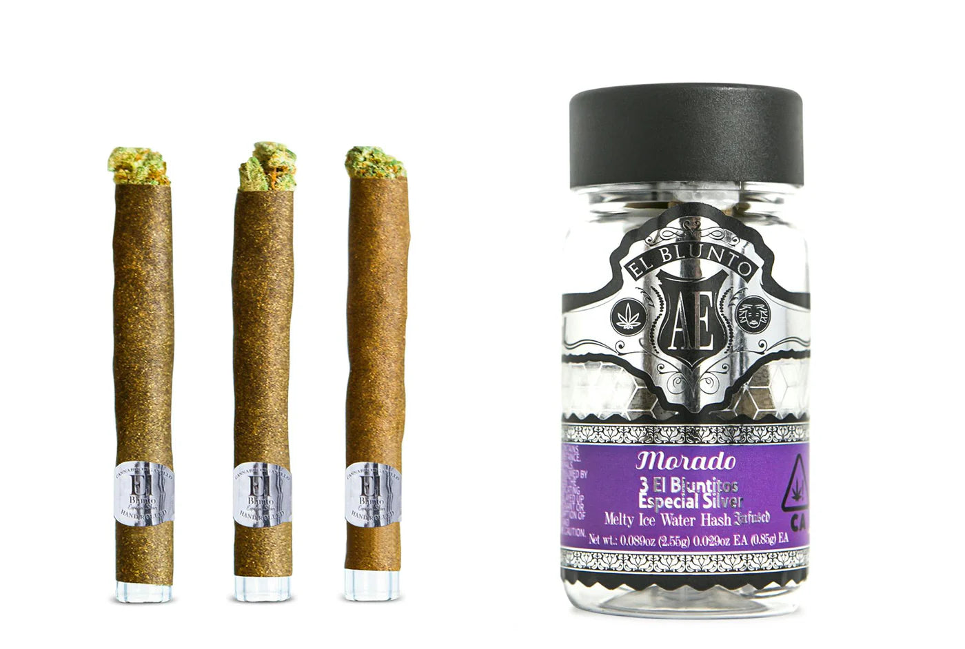 Morado El Bluntito Silver Hash Infused 3pk 2.55g (El Blunto by Albert Einstone's)