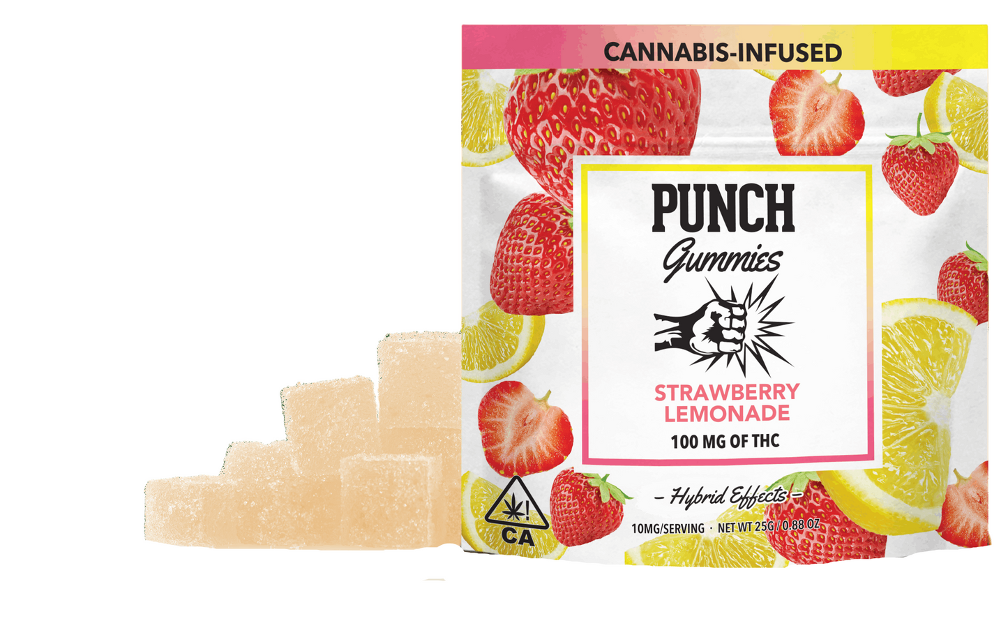 Strawberry Lemonade Gummies 10pk 100mg THC (Punch Edibles & Extracts)