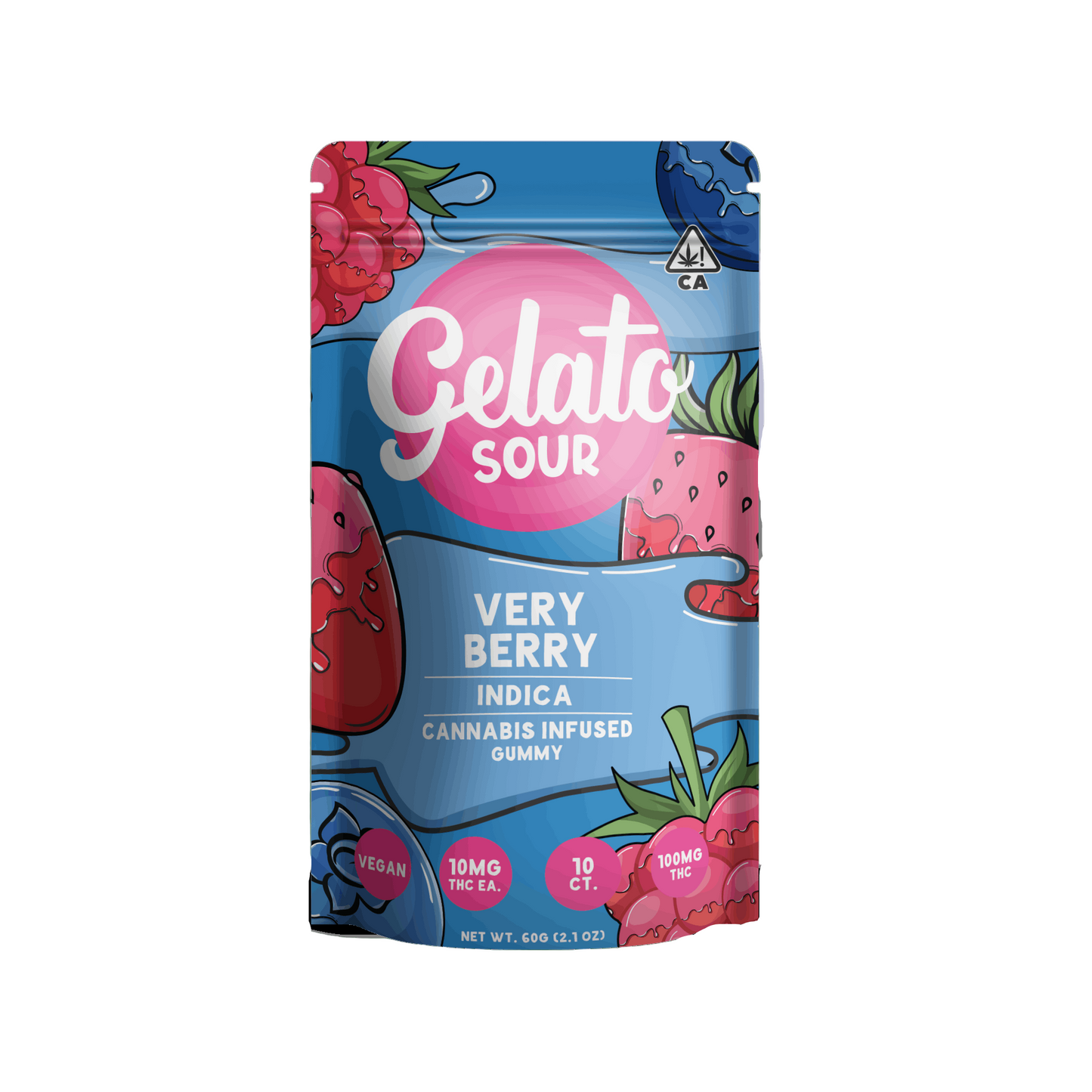 Sour Very Berry Gummies 10pk 100mg THC (Gelato)