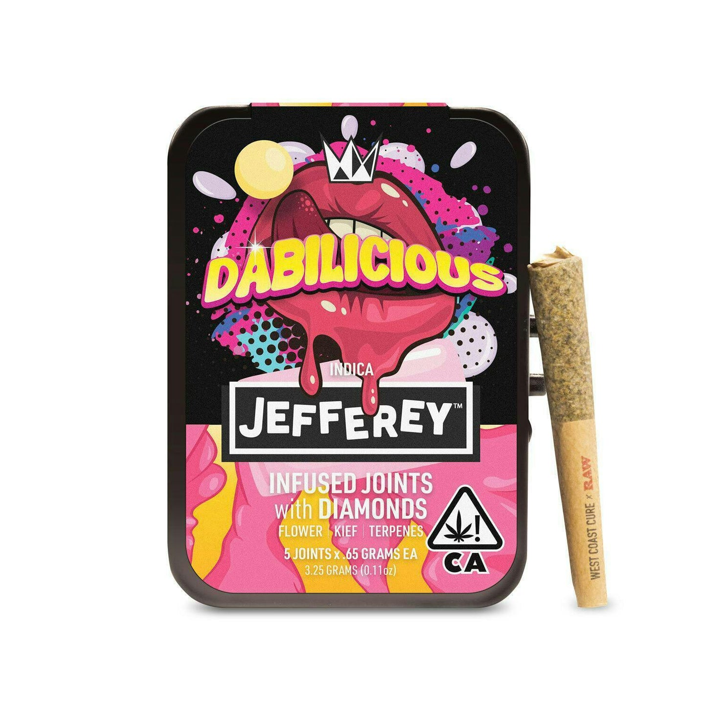 Dabilicious Jefferey Infused Joint .65g 5pk 3.25g (West Coast Cure)