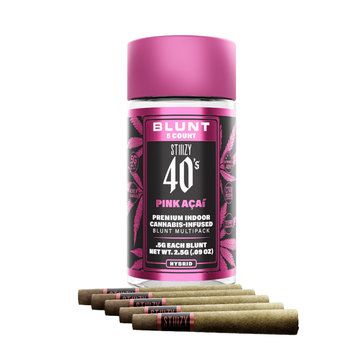 PINK ACAI - .5G 40's Infused Mini Blunt 5pk 2.5g (STIIIZY)
