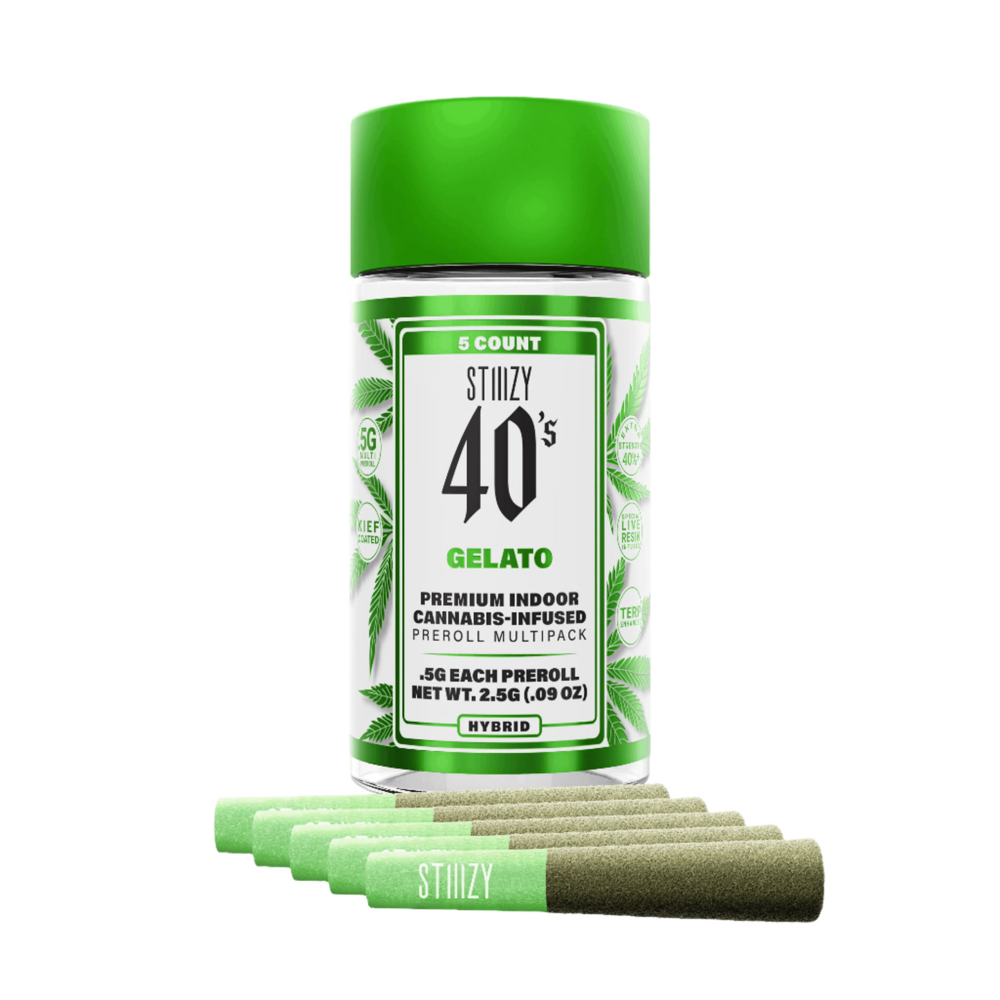 GELATO - 40's Infused Preroll 5pk 2.5g (STIIIZY)