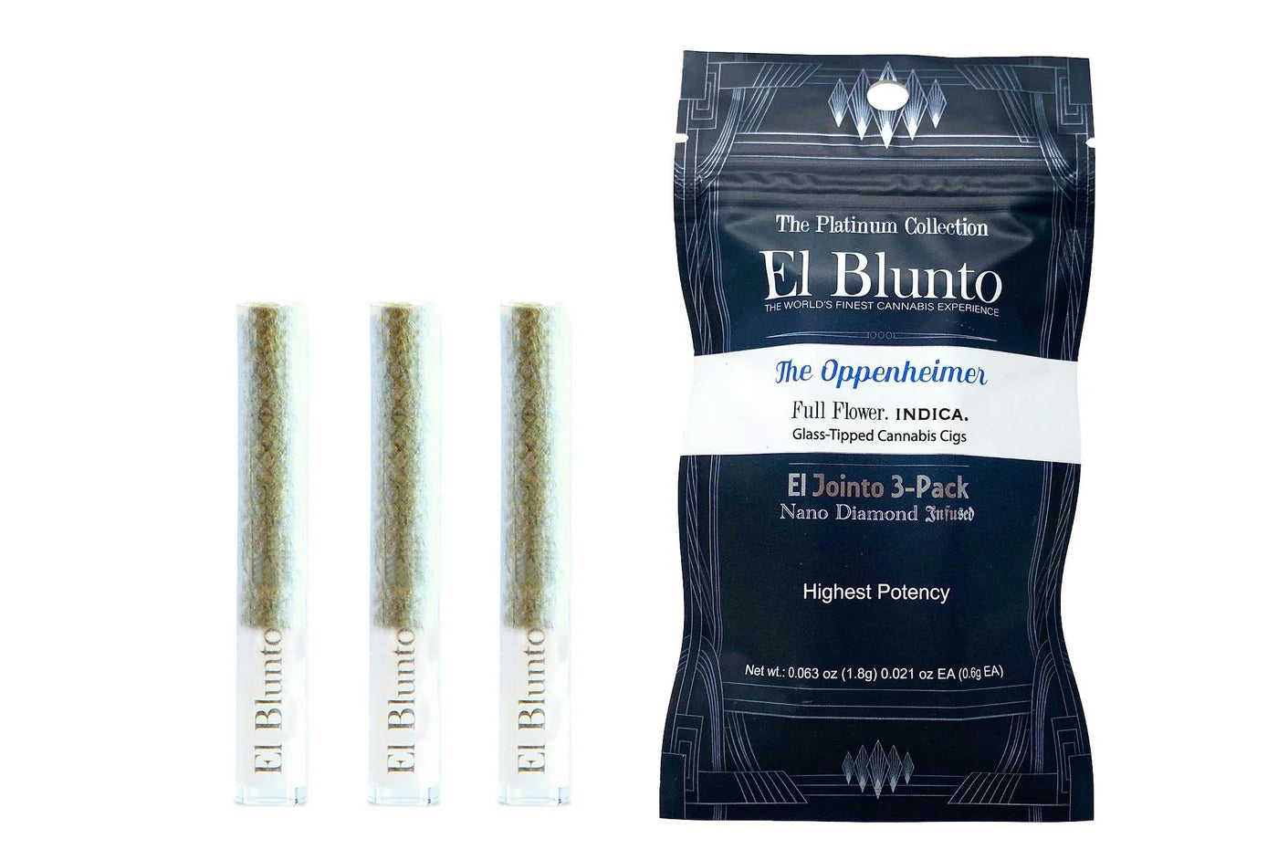 The Oppenheimer Diamond Infused Joint 3pk 1.8g (El Blunto by Albert Einstone's)
