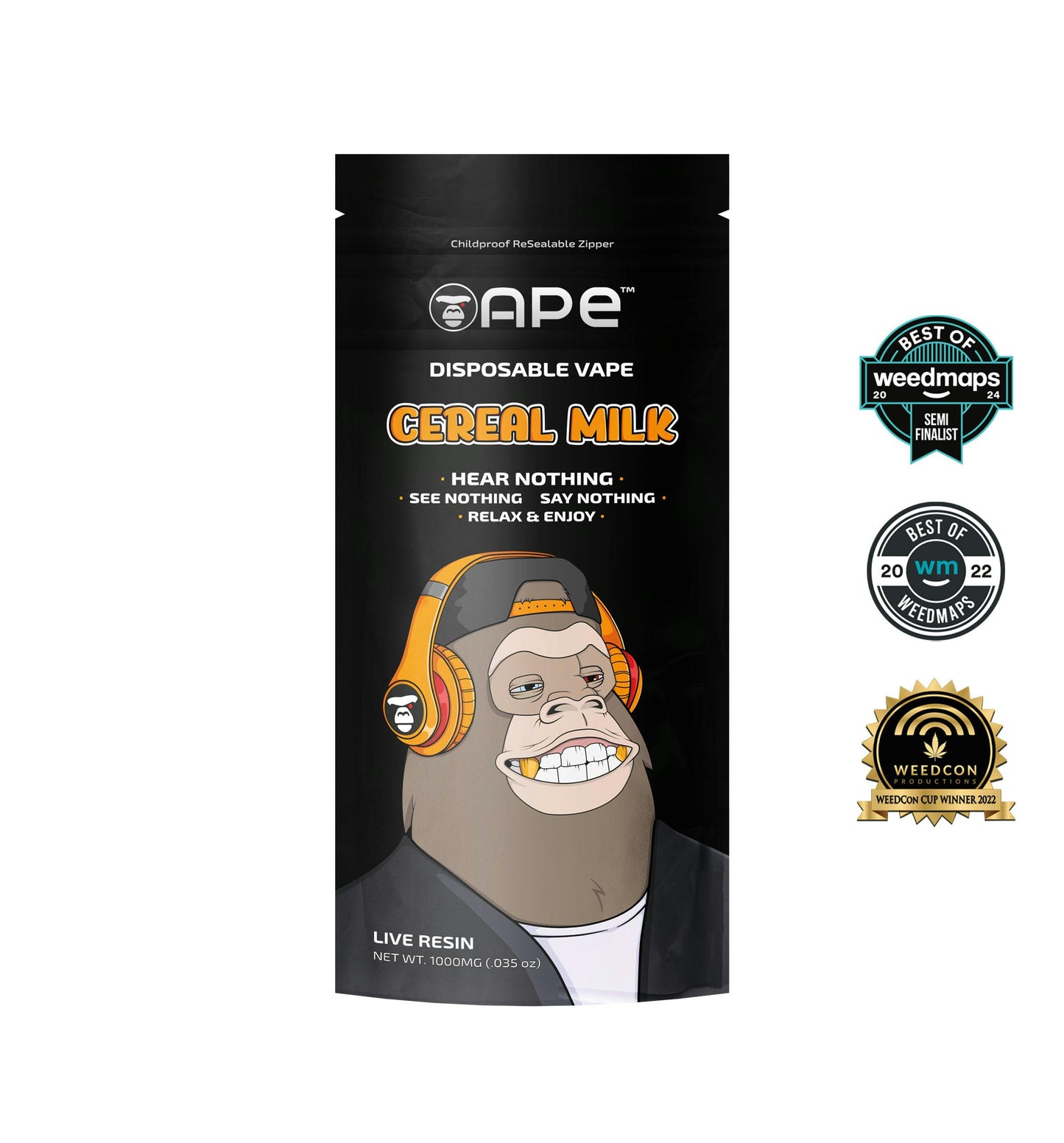 Cereal Milk Live Resin Disposable Vape 1g (APE Premium Cannabis Corp)