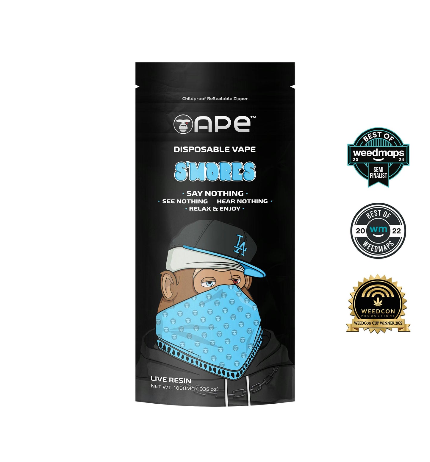 S'Mores Live Resin Disposable Vape 1g (APE Premium Cannabis Corp)