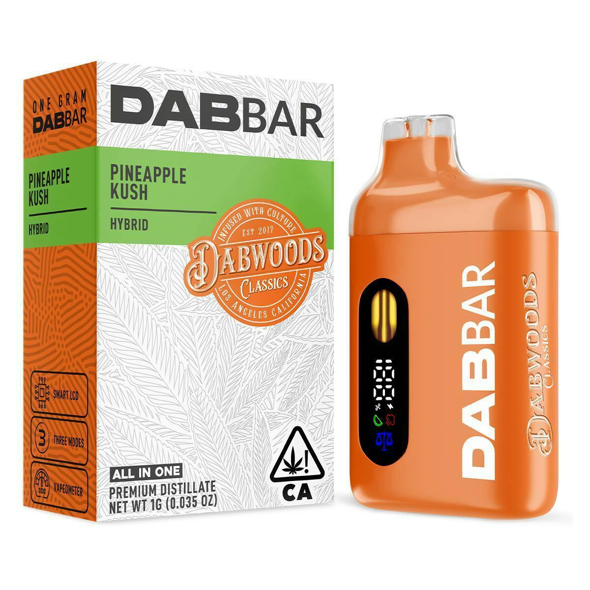 Pineapple Kush Distillate DabBar Disposable 2g (Dabwoods)