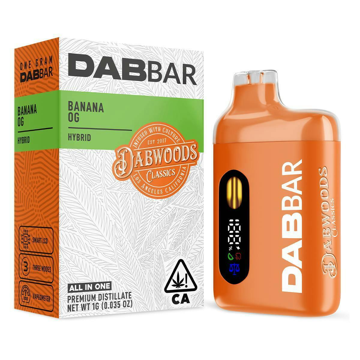 Banana OG Distillate DabBar Disposable 2g (Dabwoods)