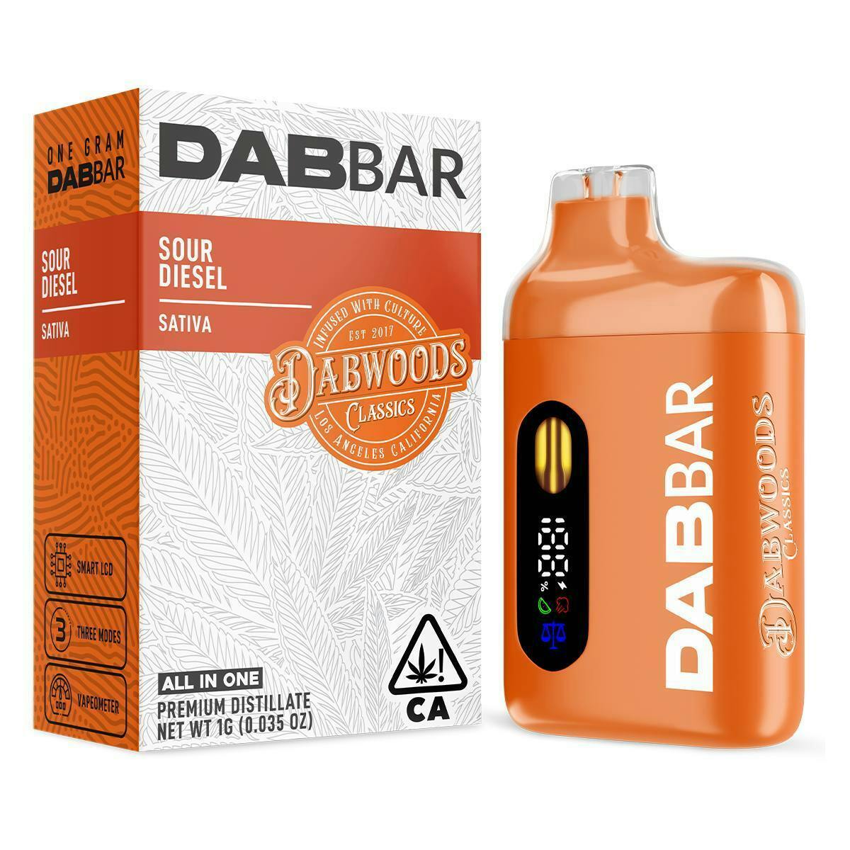 Sour Diesel Distillate DabBar Disposable 1g (Dabwoods)