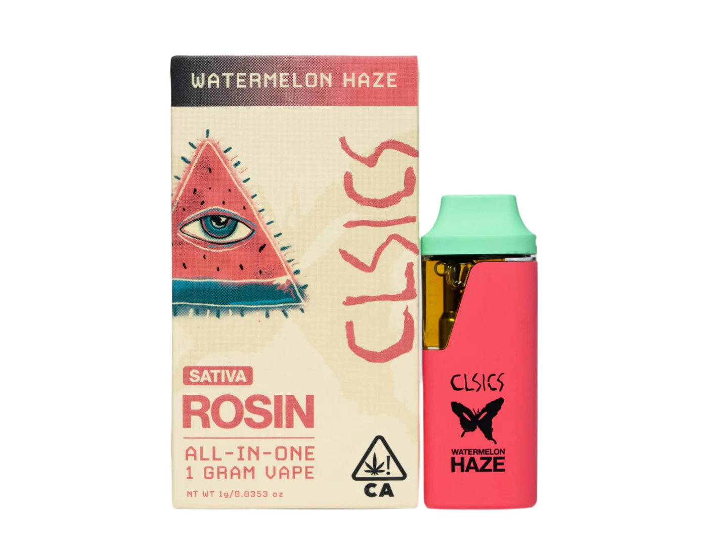 Watermelon Haze Live Rosin All in One Vape 1g (CLSICS Rosin & Rosin Infused Pre Rolls)