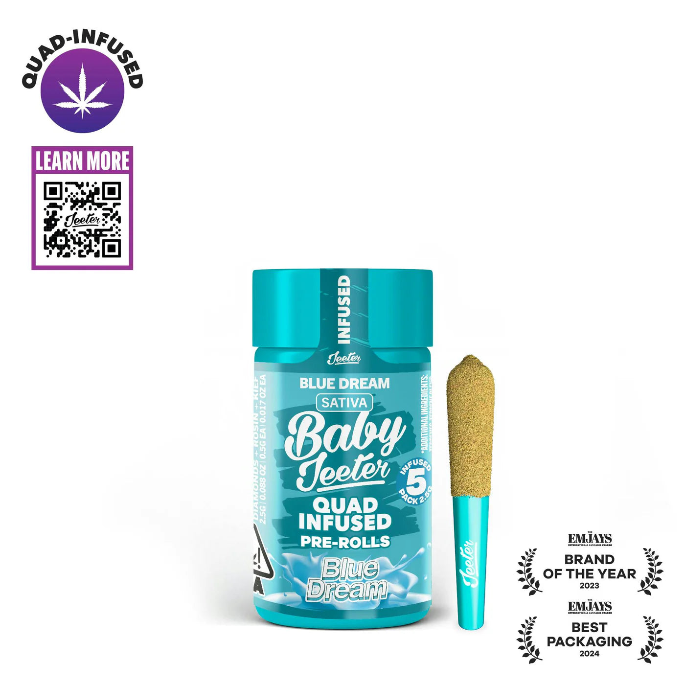 Blue Dream Quad-Infused Baby Jeeter 5pk 2.5g (Jeeter)