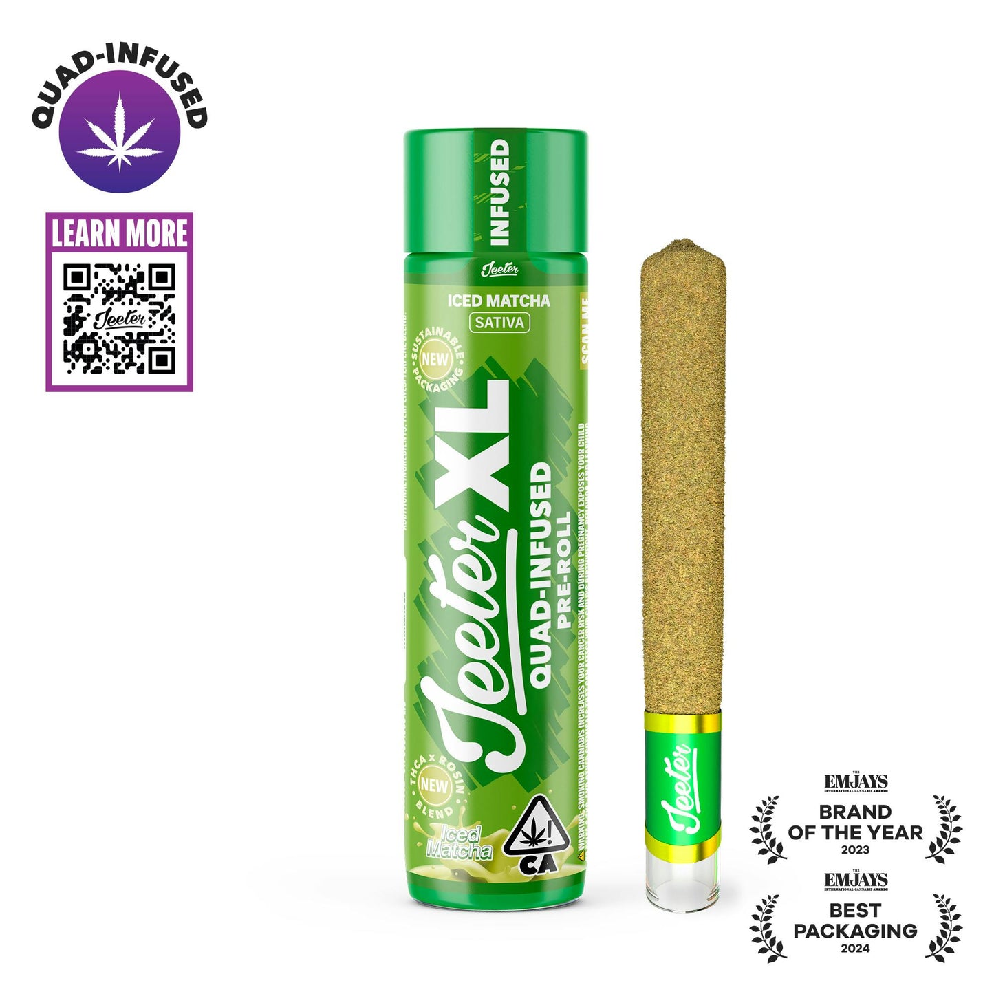 Iced Matcha XL Quad-Infused Jeeter Joint 2g (Jeeter)