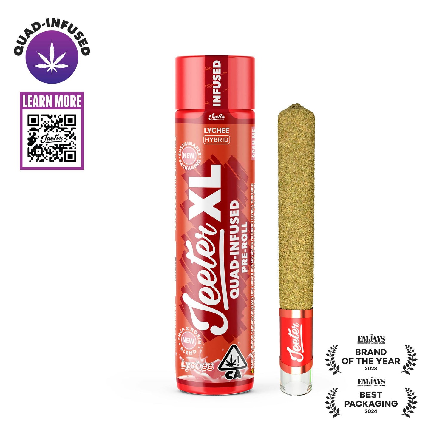Lychee XL Quad-Infused Jeeter Joint 2g (Jeeter)