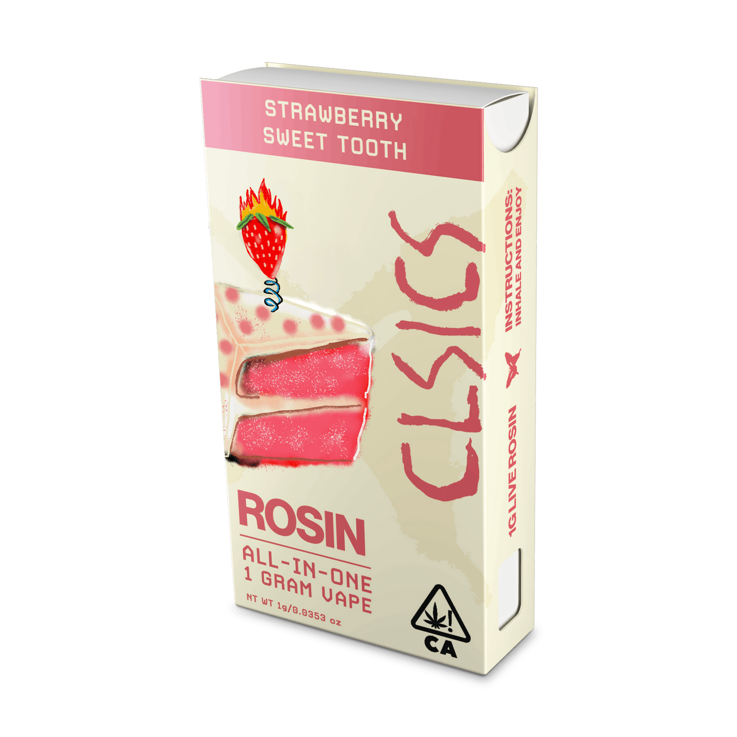 Sweet Tooth Live Rosin Vape Cartridge 1g (CLSICS Rosin & Rosin Infused Pre Rolls)