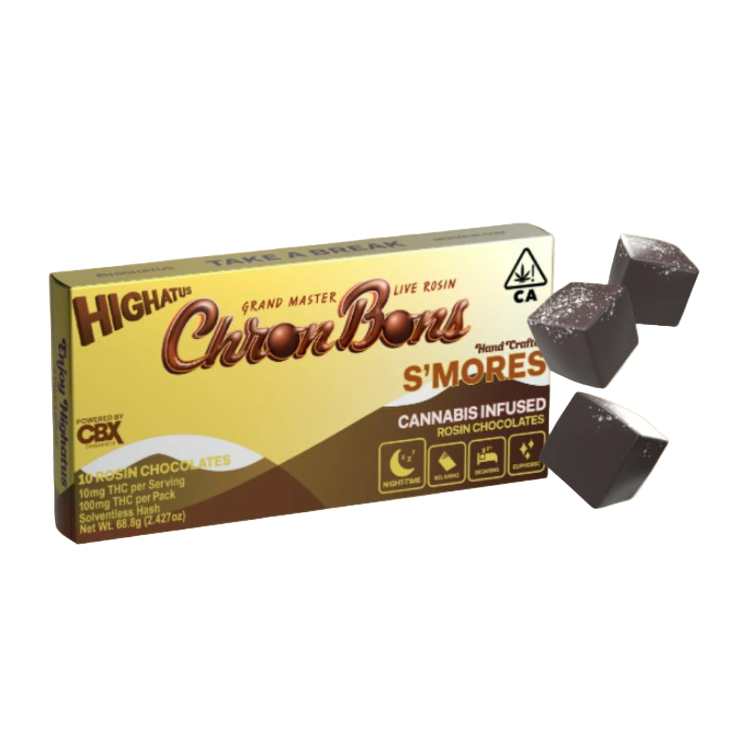 S'Mores Chron Bons Rosin Chocolates 10pk 100mg THC (Highatus)