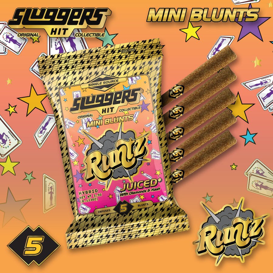 Runtz Hybrid Infused Mini Blunts 3.5g 5pk (Sluggers Hit)