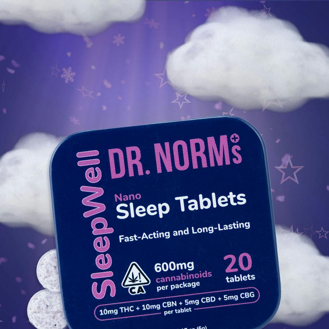 SleepWell Nano Sleep Tablets 20pk 600mg Cannabinoids (Dr. Norm's)