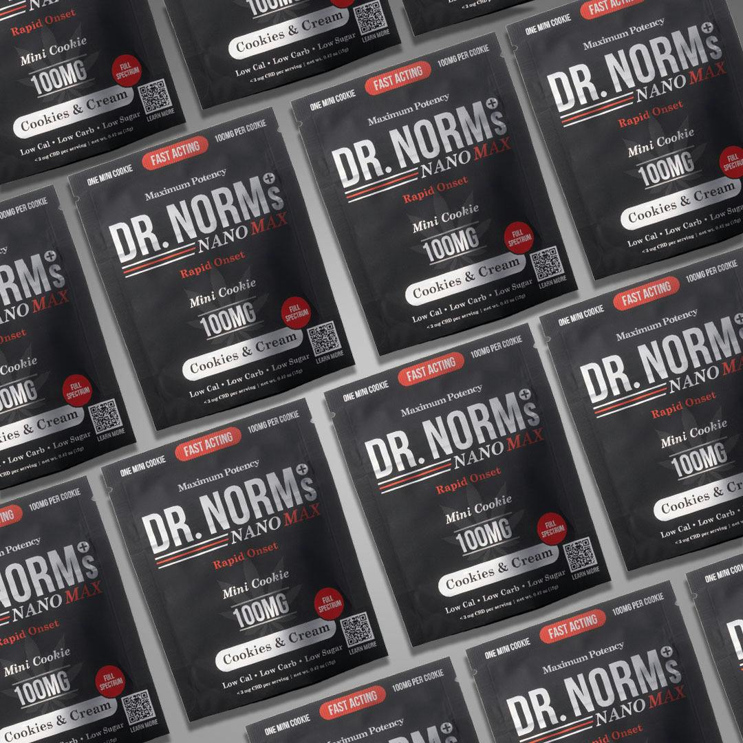 Cookies & Cream Fast-Acting Nano MAX Cookie 1pc 100mg THC (Dr. Norm's)