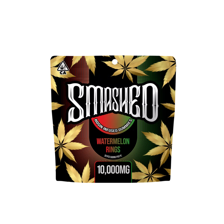 Watermelon Rings Cannabis Infused Gummies 20pk 10000mg THC (Smashed)