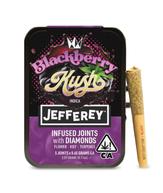 Blackberry Kush Jefferey Infused Joint .65g 5pk 3.25g (West Coast Cure)