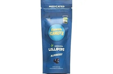 Blueberry Cannabis Lollipops 1pc 300mg THC (Canna Candys)