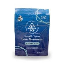 Blueberry Blast Sour Gummies 10pk 1000mg THC (The Cookie Factory)