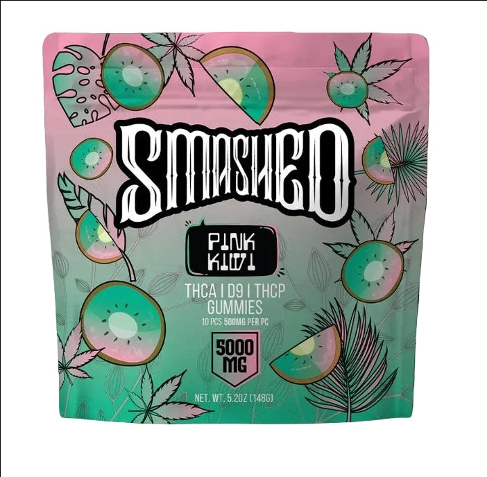 Pink Kiwi THCA Gummies 5000mg 10pk (SMASHED)