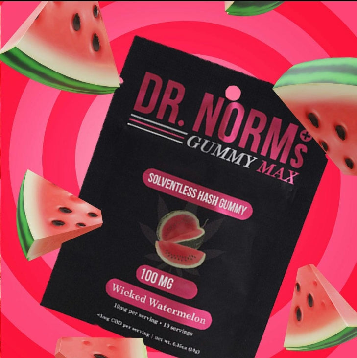 Wicked Watermelon Gummy MAX 1pc 100mg THC (Dr. Norm's)