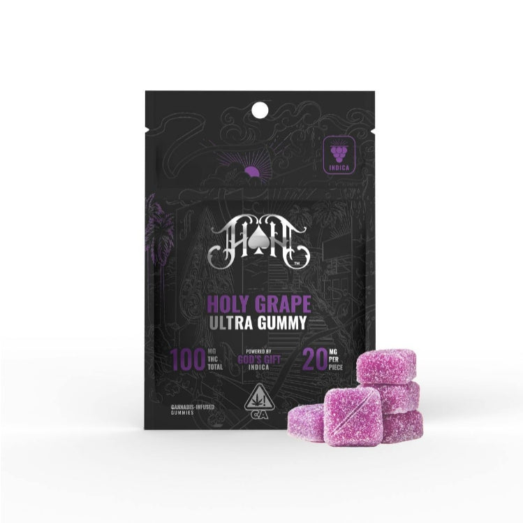 Holy Grape: Indica Ultra-Pure Gummies 5pk 100mg THC (Heavy Hitters)