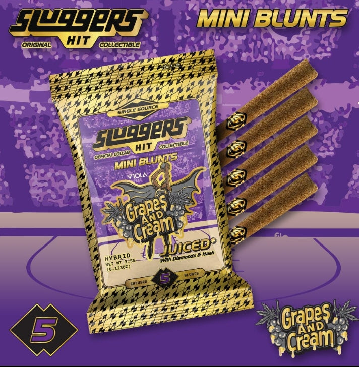 Grapes and Cream Hybrid Infused Mini Blunts 3.5g 5pk (Sluggers)