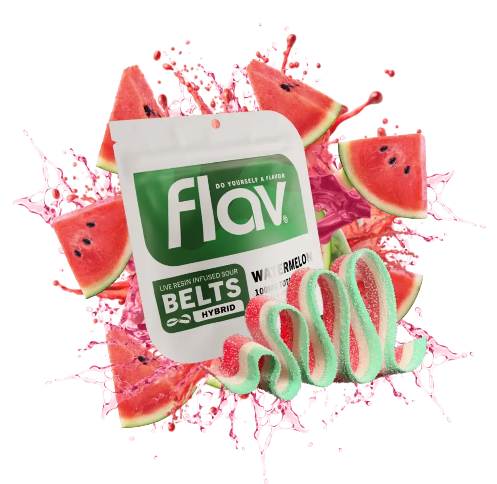 Watermelon Belts Hybrid Live Resin Gummies 10pk 1000mg THC (FLAV)