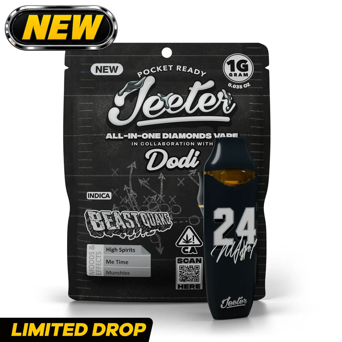 Beast Quake All In One Diamonds Vape 1g (Jeeter)
