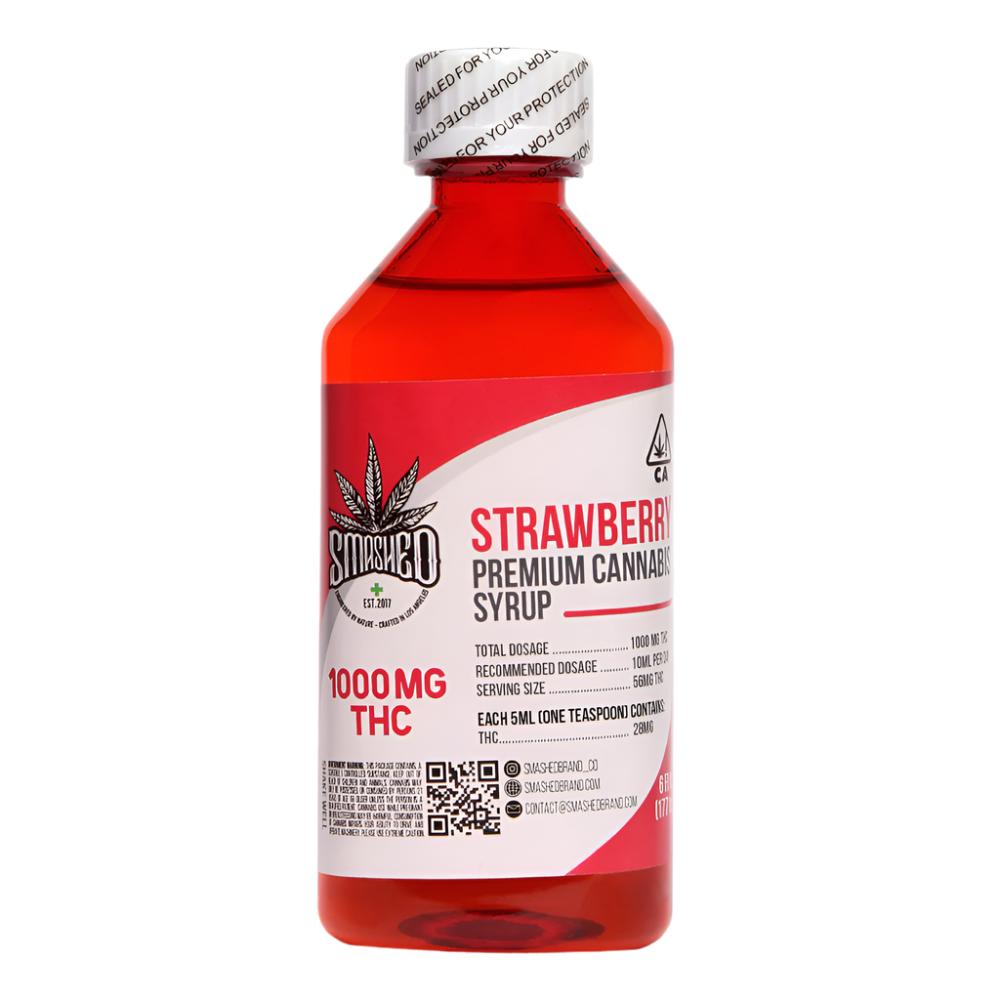 Strawberry Premium Cannabis Syrup 5000mg (Smashed)