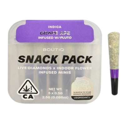 Grape Soda x Rainbow Belts Live Diamond Infused Mini Pre Rolls 5pk (2.5g) (Boutiq)