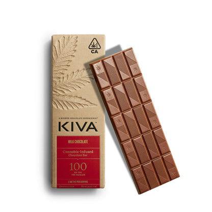 Milk Chocolate Bar 100mg THC (Kiva Confections)