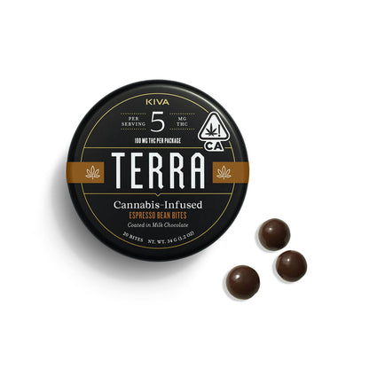 Espresso Beans 20pk 100mg THC (Kiva Confections)