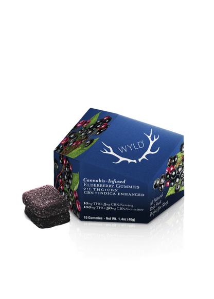 Elderberry 2:1 CBN + Indica Enhanced Gummies 100mg:50mg (WYLD)