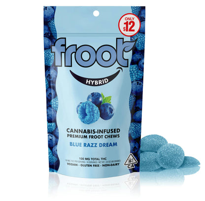 Blue Razz Dream Gummies 100mg THC (Froot)