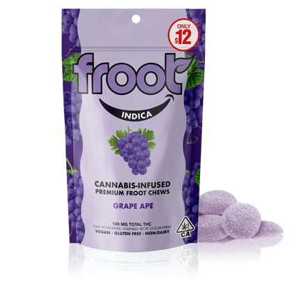 Grape Ape Gummies 100mg THC (Froot)