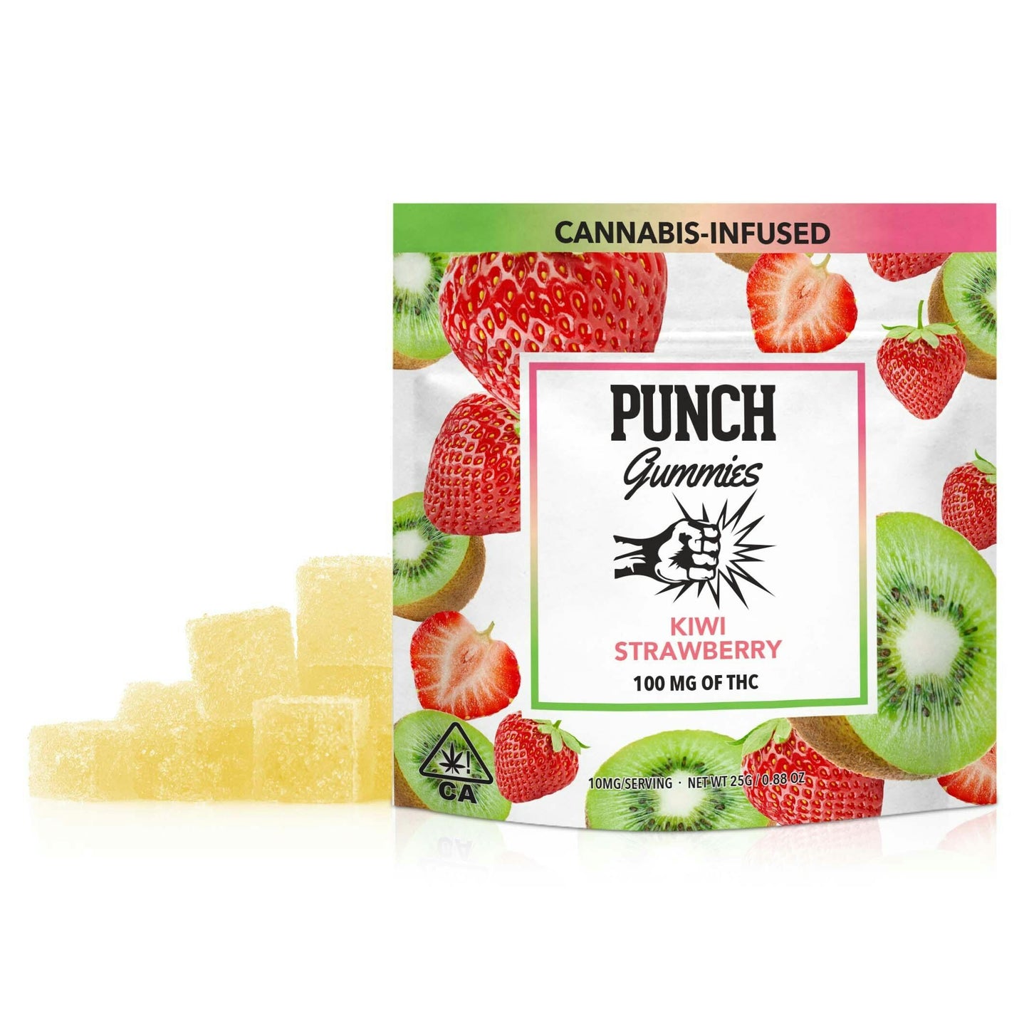 Kiwi Strawberry Gummies 10pk 100mg THC (Punch Edibles & Extracts)
