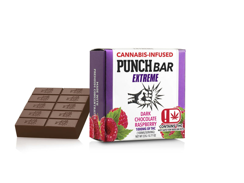 Dark Chocolate Raspberry PunchBar 1000mg THC (Punch Edibles & Extracts)