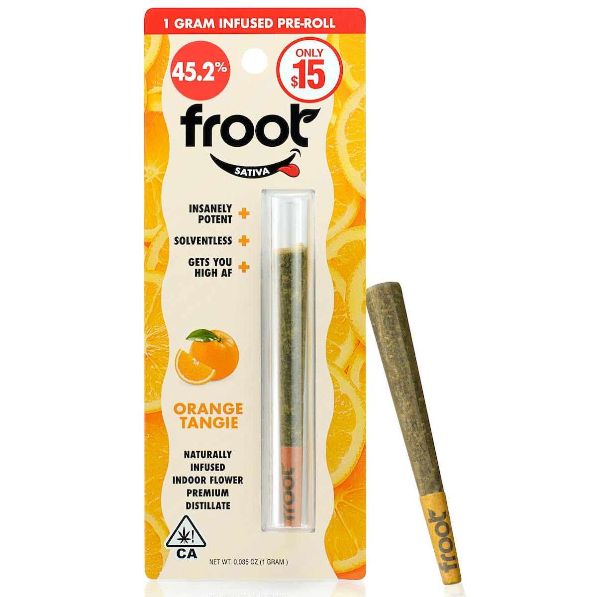 Orange Tangie Infused Pre-roll 1g (Froot)