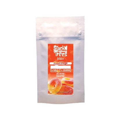 Peach Rings Cannabis Infused Gummies 2400mg THC (Stack n Trees)