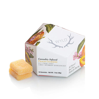 Peach 2:1 CBD + Hybrid Enhanced Gummies (WYLD)