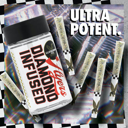 Cobra Kush Diamond Infused Flyers Pre-Rolls 5pk 2.5g (Claybourne Co.)
