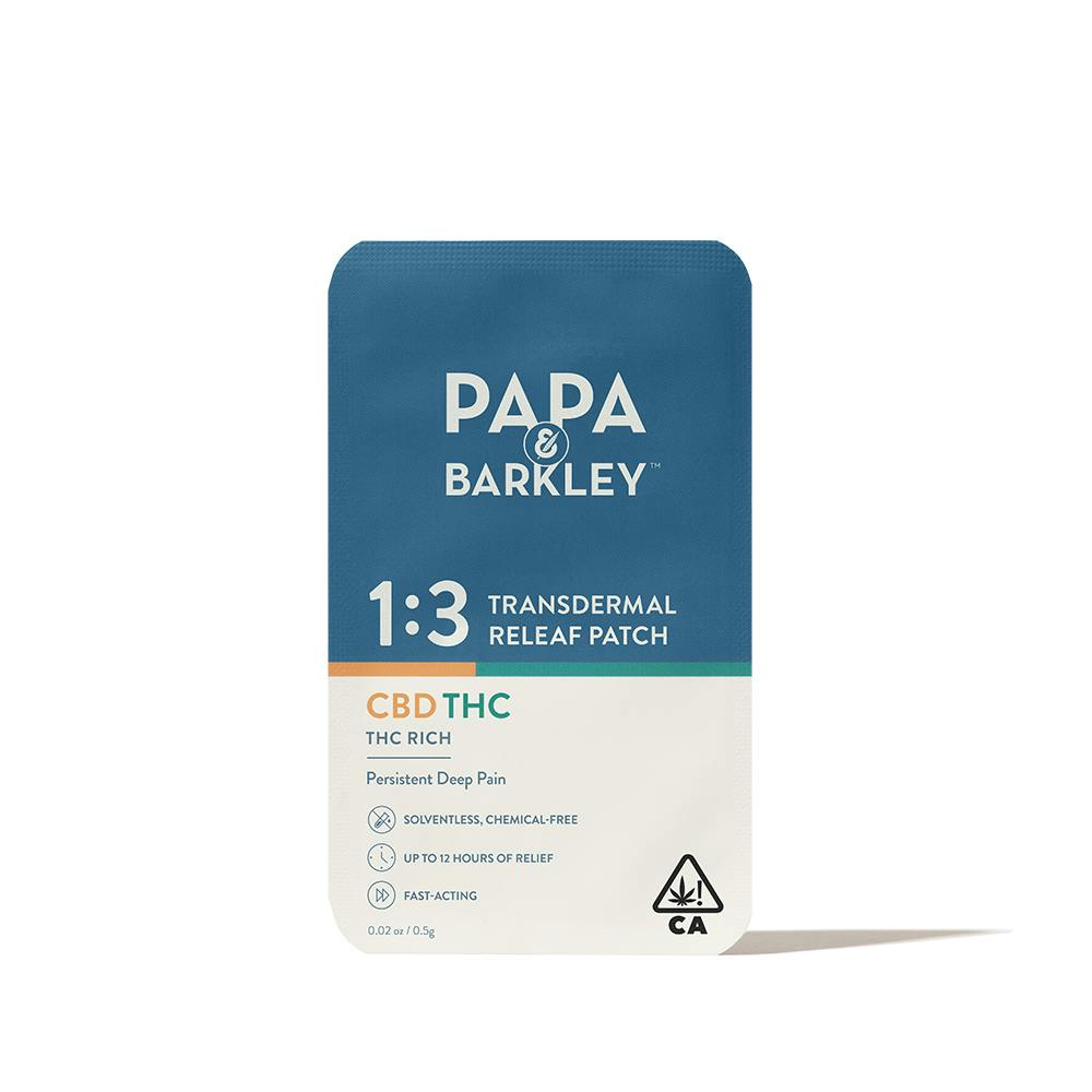 Releaf Patch 1:3 CBD:THC 30mg (Papa & Barkley)