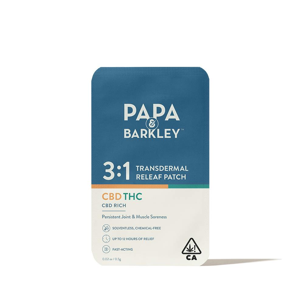 Releaf Patch 3:1 CBD:THC 30mg (Papa & Barkley)